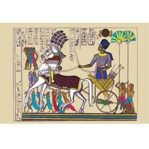  Ramses III Returning with his Prisoners 28X42 Canvas