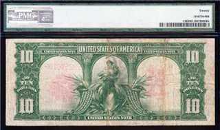 VERY NICE Attractive Mid Grade VF 1901 $10 BISON US Note PMG 20 