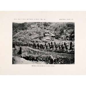  1922 Print Funeral Ifugao Lzuon Philippines Ceremony Procession 
