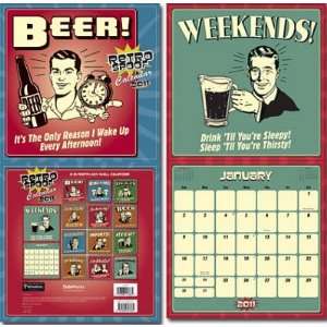  Retro Spoof 16 Month Wall Calendar 2011: Office Products