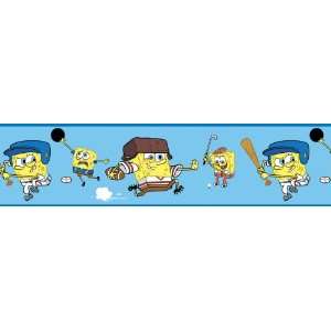   Nickelodeon SpongeBob Sports Blue Wall Border