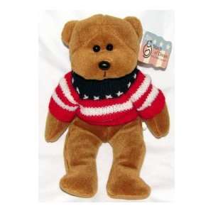  8 March of Dimes Brown Bear in Stars and Stripes Sweater 