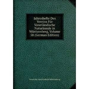   German Edition) Verein FÃ¼r VaterlÃ¤ndisch WÃ¼rttemberg Books