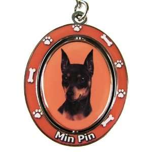  Mini Pinscher Spinning Dog Keychain By E & S Pets