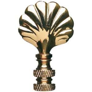   Co. FN33 AB36, Decorative Finial, Antique Brass Mini Scallop Shell
