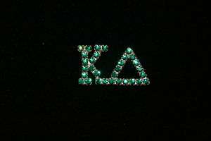 Green Austrian Crystal Kappa Delta Greek/Sorority Pin  