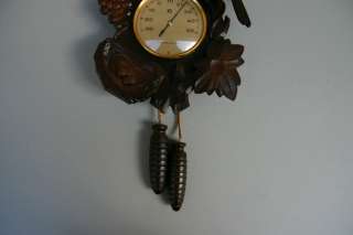 Wonderful Older BLACK FOREST CARVED CELCIUS THERMOMETER   BIRD WITH 