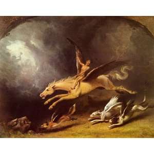  FLYING HORSE DOG SCARY BY WILLIAM HOLBROOK BEARD ON CANVAS 