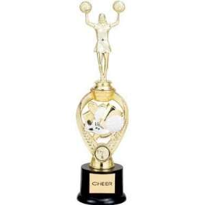 Cheerleading Trophies   Full Color Sports Awards with Action Figurine 