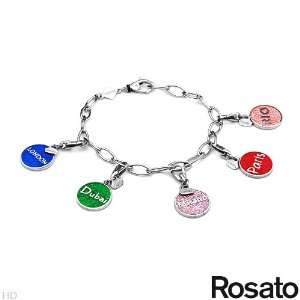 Rosato Sterling Silver and Ladies Bracelet. Length 8 in. Total Item 
