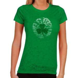  Boston Celtics Ladies Sheer Pride Burnout Premium T Shirt 