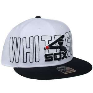  Chicago White Sox Fast Break Snapback Hat (White) Sports 