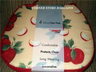 PC VINTAGE RED APPLE Chair Pads Reversible Cushions  