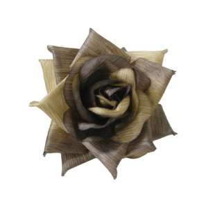  Brown Beautiful Elegant Flower Hair Clip and Pony: Home 