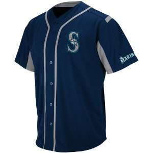  Majestic Seattle Mariners Wind Up Jersey   Navy Blue 