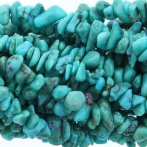  (N)Chinese Turquoise  Chips Plain   4mm Height, 2mm Width 