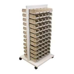  Akro Mils Ready Space Mobile Floor Rack With 120 Beige 