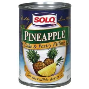 Solo Pineapple Cake and Pastry Filling   12 Cans (12 oz ea)  