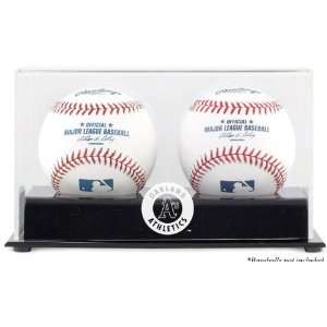   Athletics Two Baseball Cube Logo Display Case: Sports & Outdoors