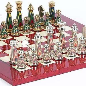  Sofisticato Chessmen & Eleganza Chess Board from Italy 