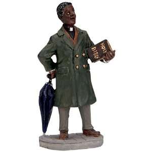  Black Preacher Christmas Village Figurine 