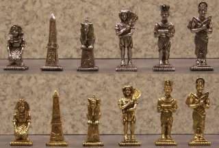 Chess Set Pieces pewter Ancient Egypt NIB  