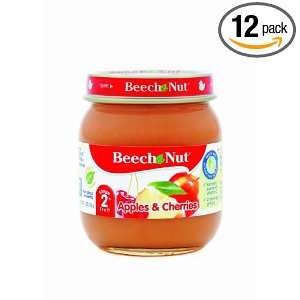 Beech Nut Apples and Cherries Stage 2, 4 Ounce Jars (Pack of 12 