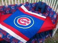 NEW baby crib bedding set m/ CHICAGO CUBS MLB fabric  