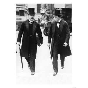  Lloyd George with Churchill, London Giclee Poster Print 