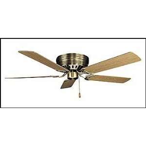  52 Inch Snugger Ceiling Fan Antique Brass Finish: Home 