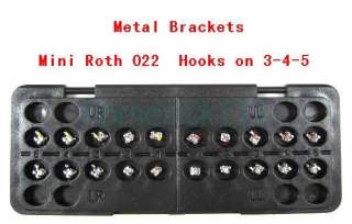 New Dental Orthodontic Metal Brackets Mini Roth .022 3,4,5 with hooks
