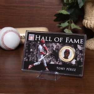  MLB Cincinnati Reds Tony Perez Hall of Fame Coin Card 