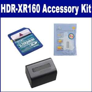  Sony HDR XR160 Camcorder Accessory Kit includes: KSD2GB 