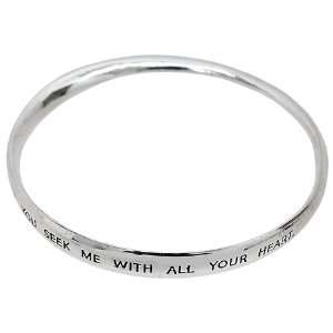  Infinity Bracelet with Bible Quote   You will seek me and 