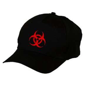 Biohazard Symbol Printed Baseball Cap Black