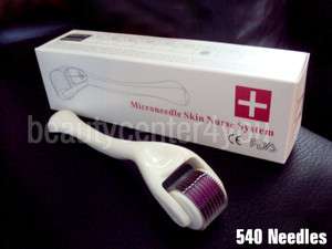 540 Needles Micro Needle White Skin Roller,1.5mm Derma Wrinkles,Deep 
