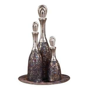 Uttermost Boxes   Motley decorative accent Bottles And Tray Set/4 