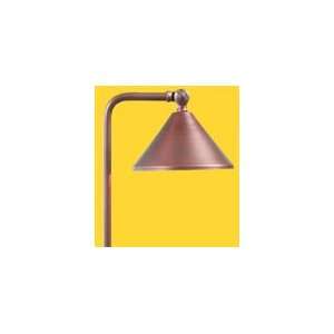 Brass Smooth Cone Path Light, Adj. Knuckle, Old Copper 