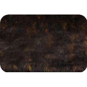  Fake Fur Shag Wolf FUR Brown Black Fabric By the Yard 