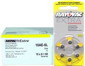 Rayovac Hearing Aid Batteries Size 10 New exp 2015 60pc  