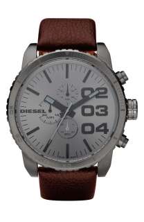   DIESE BROWN LEATHER BAND CHRONOGRAPH OVERSIZE MENS LATEST WATCH DZ4210