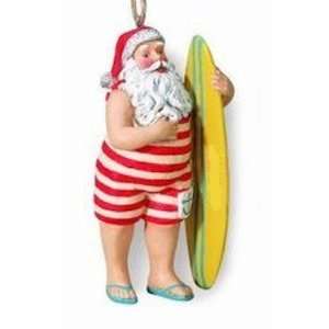  Santa with Surfboard Christmas Ornament: Sports & Outdoors