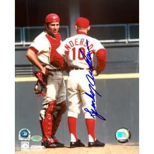  Sparky Anderson with Johnny Bench Cincinnati Reds 8x10 