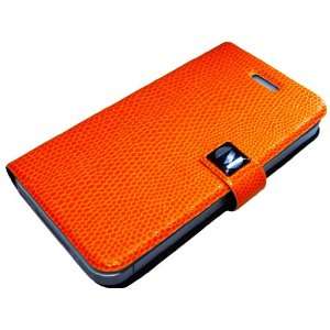  iPhone 4 Novoskins iDiary Case Orange Faux Leather 