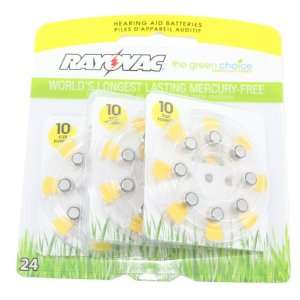  Rayovac Hearing Aid Battery Size 10 24 Pack (L10ZA 24ZM 