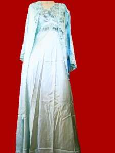   Silk NEW Special Occasion Long Nightgown and Robe Set S  