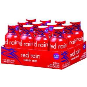  Red Rain Energy Shot, Berry, 2 oz, 12 ct Health 