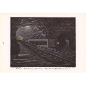 1948 National Geographic Fletcher Martin Pennsylvania Coal Mine print