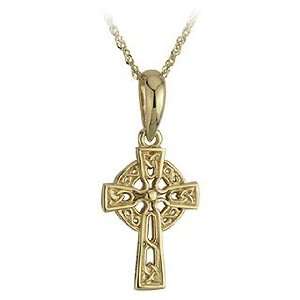   Tiny Filigree Celtic Cross Pendant Necklace   Made in Ireland: Jewelry