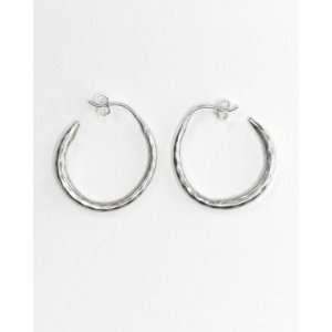 Coldwater Creek Organic silver hoop Silver earrings